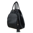 Practical women multifunctional Backpack female shoulder bag lady totes tassel pendant schoolbag for girls Package bolsa mochila-BLACK-JadeMoghul Inc.