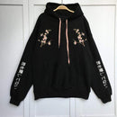 Preppy Style Women Floral Print Hoodie AExp