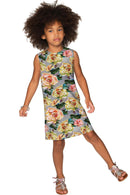 Prima Donna Prima Donna Adele Cute Grey Floral Party Shift Dress - Girls Adele Shift Dress