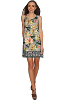 Prima Donna Prima Donna Sanibel Grey Rose Print Empire Dress - Women Sanibel Empire Waist Dress