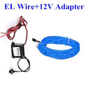 LED Strip Garland EL Wire 1M/3M/5M Car Interior Lighting Auto Rope Tube Line flexible Neon Light With 12V USB /battery light
