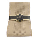 Top Genuine Leather Steering Wheel Cover Breathable Design/Auto Steering-Wheel Braid Case fit car suv diameter 36cm 38cm 40cm