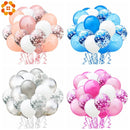 1 Set Metallic Confetti Balloons With Ribbon