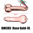 1pcs High Quality Metal Spoon Lure 3g -36g Black Rose Gold  Metal Sequins with Feather Hard Lure For Bass Pike Carp Fishing
