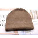 VISROVER  9 colorways new Autumn winter solid color real cashmere beanies for woman cashmere unisex Warm knitted hat wholesales