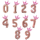 2pcs 32inch Digit Foil Balloons Number Air Balloon happy Birthday Party Decorations Kids toy ball Ans Decoracao Coroa