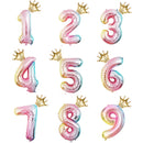 2pcs 32inch Digit Foil Balloons Number Air Balloon happy Birthday Party Decorations Kids toy ball Ans Decoracao Coroa