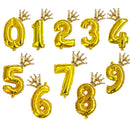 2pcs 32inch Digit Foil Balloons Number Air Balloon happy Birthday Party Decorations Kids toy ball Ans Decoracao Coroa