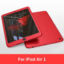 Case For iPad Air 1 2 3 mini 4 5 For iPad Pro 10.5 Silicone 360 Full Body Cover + Free Glass For iPad 2017 2018 9.7 5th 6th Case