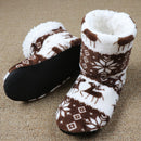 Home Slippers Women Winter Floor Shoes Christmas Elk Indoor Socks Shoes Warm Fur Slides Ladies Plush Slippers Pantoffels Dames
