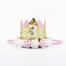 Taoup 1pc One First Birthday Party Hats 1st 2nd 3rd Crown Birthday Hats Number One Party Decors Kids Accessories Newborn Child