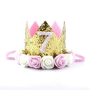 Taoup 1pc One First Birthday Party Hats 1st 2nd 3rd Crown Birthday Hats Number One Party Decors Kids Accessories Newborn Child