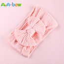 1pcs Cable Knit Nylon Bow Headwrap, One size fits all nylon headbands, wide nylon headbands, baby headbands, Knot bow headwear