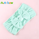 1pcs Cable Knit Nylon Bow Headwrap, One size fits all nylon headbands, wide nylon headbands, baby headbands, Knot bow headwear