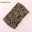 1pcs Cable Knit Nylon Bow Headwrap, One size fits all nylon headbands, wide nylon headbands, baby headbands, Knot bow headwear