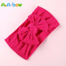 1pcs Cable Knit Nylon Bow Headwrap, One size fits all nylon headbands, wide nylon headbands, baby headbands, Knot bow headwear