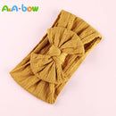 1pcs Cable Knit Nylon Bow Headwrap, One size fits all nylon headbands, wide nylon headbands, baby headbands, Knot bow headwear