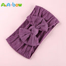 1pcs Cable Knit Nylon Bow Headwrap, One size fits all nylon headbands, wide nylon headbands, baby headbands, Knot bow headwear