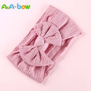 1pcs Cable Knit Nylon Bow Headwrap, One size fits all nylon headbands, wide nylon headbands, baby headbands, Knot bow headwear