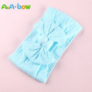 1pcs Cable Knit Nylon Bow Headwrap, One size fits all nylon headbands, wide nylon headbands, baby headbands, Knot bow headwear