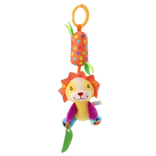 QWZ Cartoon Baby Toys 0-12 Months Bed Stroller Baby Mobile Hanging Rattles Newborn Plush Infant Toys for Baby Boys Girls Gifts