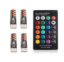 2pcs T10 w5w RGB LED Bulb 12SMD COB canbus 194 168 Car With Remote Controller Flash/Strobe Reading Wedge Light Clearance lights