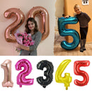 Big Number Gold Sliver Foil Balloons