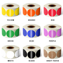 500Pcs/Roll Chroma Label Color Code Dot Labels Stickers 1 Inch Red, Green, White,Yellow,Blue,Pink,Black,Stationery Stickers