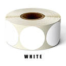 500Pcs/Roll Chroma Label Color Code Dot Labels Stickers 1 Inch Red, Green, White,Yellow,Blue,Pink,Black,Stationery Stickers