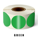 500Pcs/Roll Chroma Label Color Code Dot Labels Stickers 1 Inch Red, Green, White,Yellow,Blue,Pink,Black,Stationery Stickers
