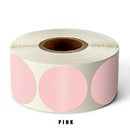 500Pcs/Roll Chroma Label Color Code Dot Labels Stickers 1 Inch Red, Green, White,Yellow,Blue,Pink,Black,Stationery Stickers