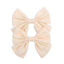 2019 Lovely Baby Girls Print Flower Bohemian Style Bow BB Hair Clips Headwear Children Cute Cotton Hairpins Hair Accessories