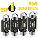 New Festoon CSP LED Bulbs 31mm 36mm 39mm 41mm C5W C10W Super Bright Car Dome Light Canbus No Error Auto Interior Reading Lamps