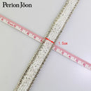 1 yard white pearl rhinestone hot fix tape ribbon glass crystal rhinestone decoration iron on shoes clothing accessories TR020
