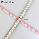 1 yard white pearl rhinestone hot fix tape ribbon glass crystal rhinestone decoration iron on shoes clothing accessories TR020