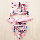 Baby Cotton Hat  Autumn Winter Children's Scarf Hat Sets  Bowknot Ear Baby Girl Boy Warm Beanies