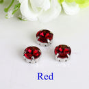 Satellite / Round Shape Glass Rhinestones With Claw Sew On Crystal Stone Strass Diamond Metal Base Buckle For Clothes