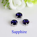 Satellite / Round Shape Glass Rhinestones With Claw Sew On Crystal Stone Strass Diamond Metal Base Buckle For Clothes
