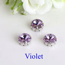 Satellite / Round Shape Glass Rhinestones With Claw Sew On Crystal Stone Strass Diamond Metal Base Buckle For Clothes