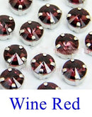 Satellite / Round Shape Glass Rhinestones With Claw Sew On Crystal Stone Strass Diamond Metal Base Buckle For Clothes