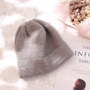 VISROVER  9 colorways new Autumn winter solid color real cashmere beanies for woman cashmere unisex Warm knitted hat wholesales