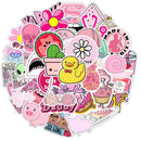 50PCS Cool Summer Vsco Stickers Pack Pink Girl Anime Stiker For Children On The Laptop Fridge Phone Skateboard Suitcase Sticker