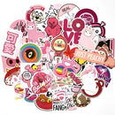 50PCS Cool Summer Vsco Stickers Pack Pink Girl Anime Stiker For Children On The Laptop Fridge Phone Skateboard Suitcase Sticker