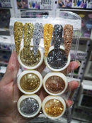 3D Glitter Nail Flakes Sparkly Powder Dust