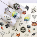 YWK 1 PC Halloween Nail Sticker Water Self Adhesive Nail Art Tattoo Big Lips/palms Decals for DIY Decor Wraps