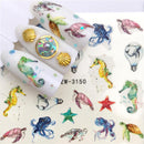 YWK 1 PC Halloween Nail Sticker Water Self Adhesive Nail Art Tattoo Big Lips/palms Decals for DIY Decor Wraps
