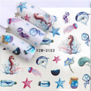 YWK 1 PC Halloween Nail Sticker Water Self Adhesive Nail Art Tattoo Big Lips/palms Decals for DIY Decor Wraps