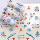 YWK 1 PC Halloween Nail Sticker Water Self Adhesive Nail Art Tattoo Big Lips/palms Decals for DIY Decor Wraps