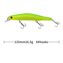 1pcs Fishing Lure Minnow 12.5cm/17.7g Topwater Artificial Bait 3D Eyes Plastic Wobblers Tackle Pesca Far-casting Magnet System