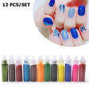 48 Bottles/Set Nail Art Sequins Glitter Powder Manicure Decoral Tips Polish Nail Stickers Mixed Design Case Set